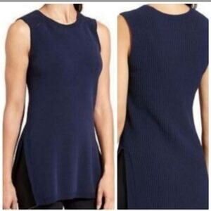 Athleta A-line Sleeveless Tunic Sweater‎ in Navy Blue - Size S